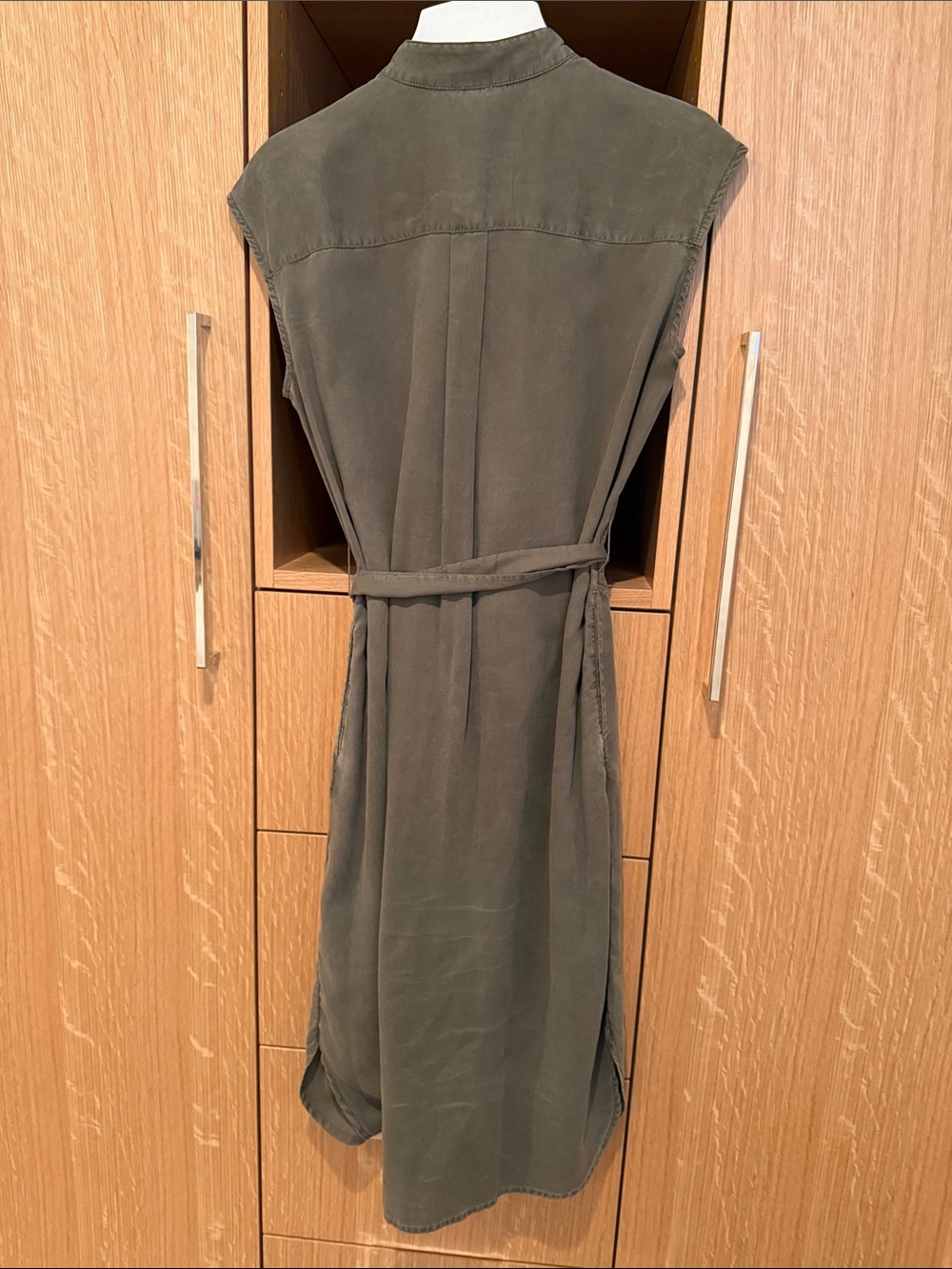Caslon Olive Shirt Dress with Waist Tie - Picture 5 of 6